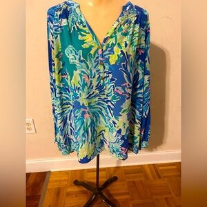 Lilly Pulitzer Elsa Blouse SZ XL
